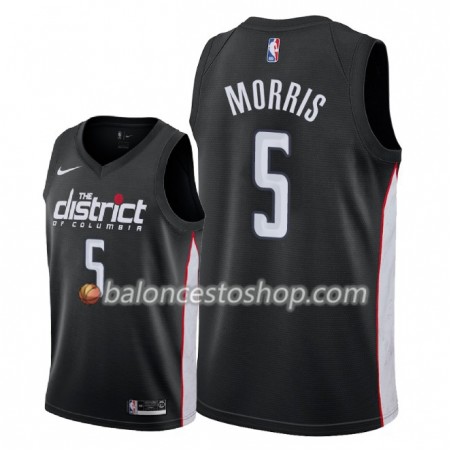 Camiseta Hombre NBA Washington Wizards Markieff Morris 5 2018-19 Nike City Edition Negro Swingman
